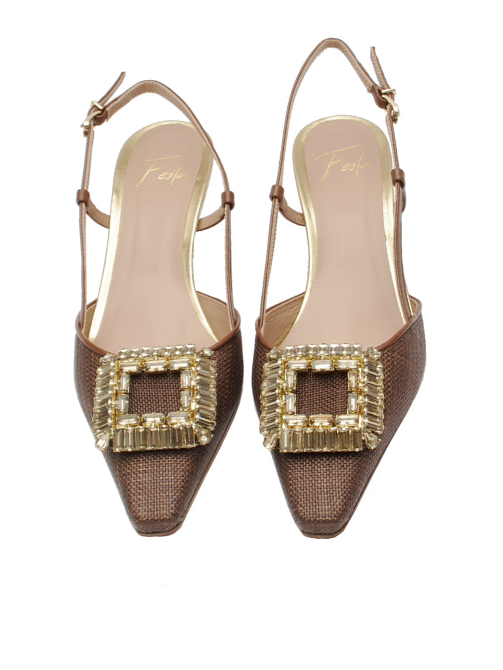 Slingback Donna Festa Julien Farro Marrone Pe26