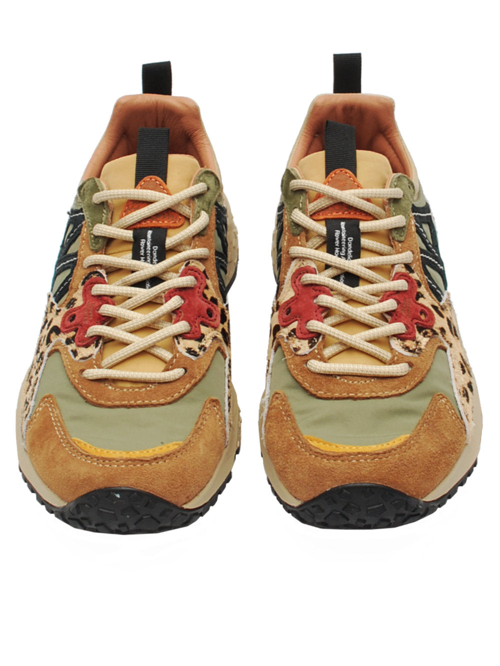 Sneakers Donna Flower Mountain Solin Brown Military Black Pony (Cod. 3D58) - Ai26