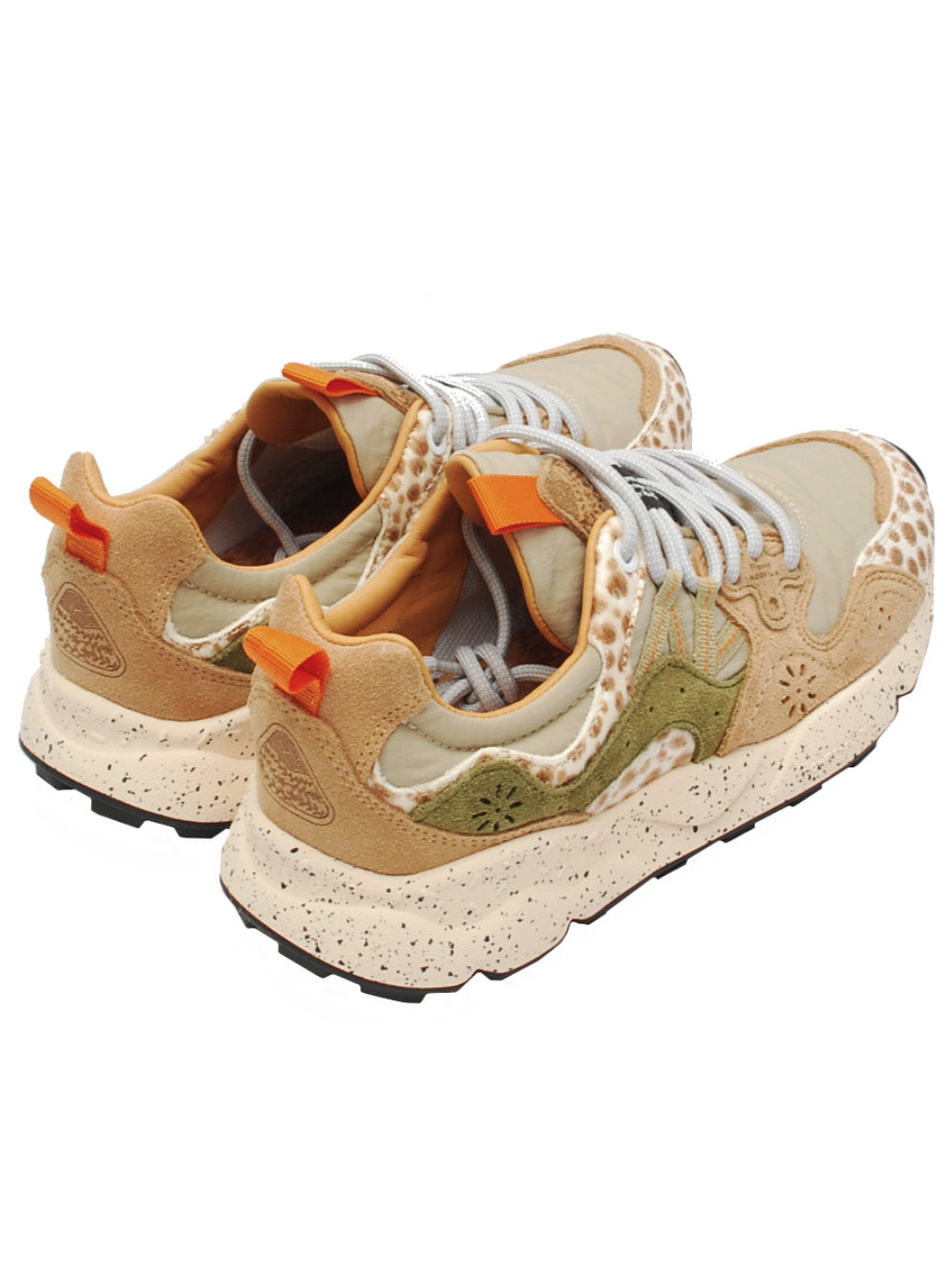 Sneakers Donna Flower Mountain Yamano 3 Beige Cognac Brown (Cod. 2E51) - Ai26