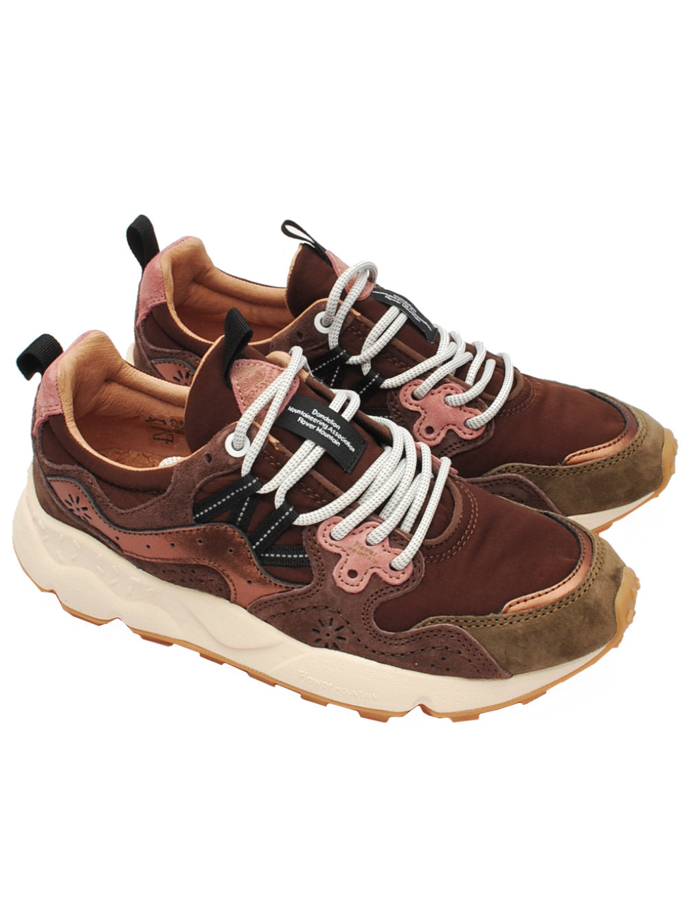 Sneakers Donna Flower Mountain Yamano 3 Brown Bronze Pink (Cod. 4D80) - Ai26
