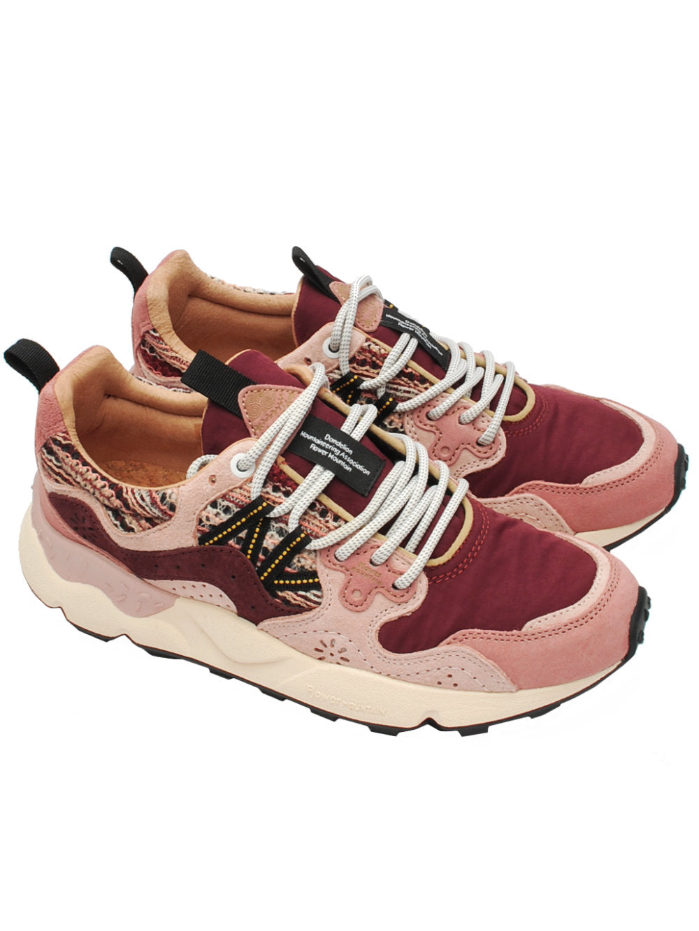 Sneakers Donna Flower Mountain Yamano 3 Purple Pink Brown (Cod. 1I88) - Ai26