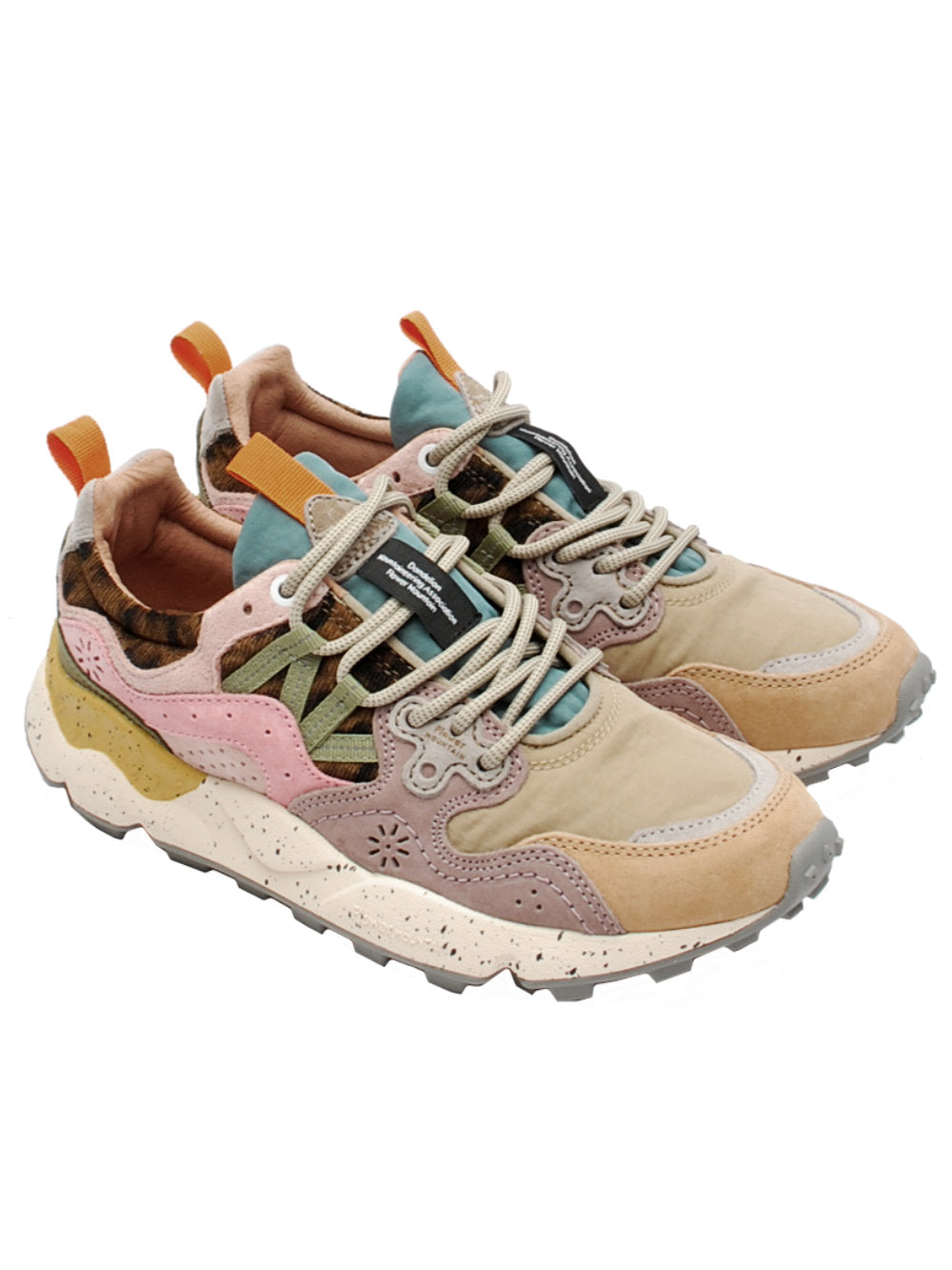 Sneakers Donna Flower Mountain Yamano 3 Light mustard grey Cipria (Cod. 2F71) - ai25 - Calzature Nucca