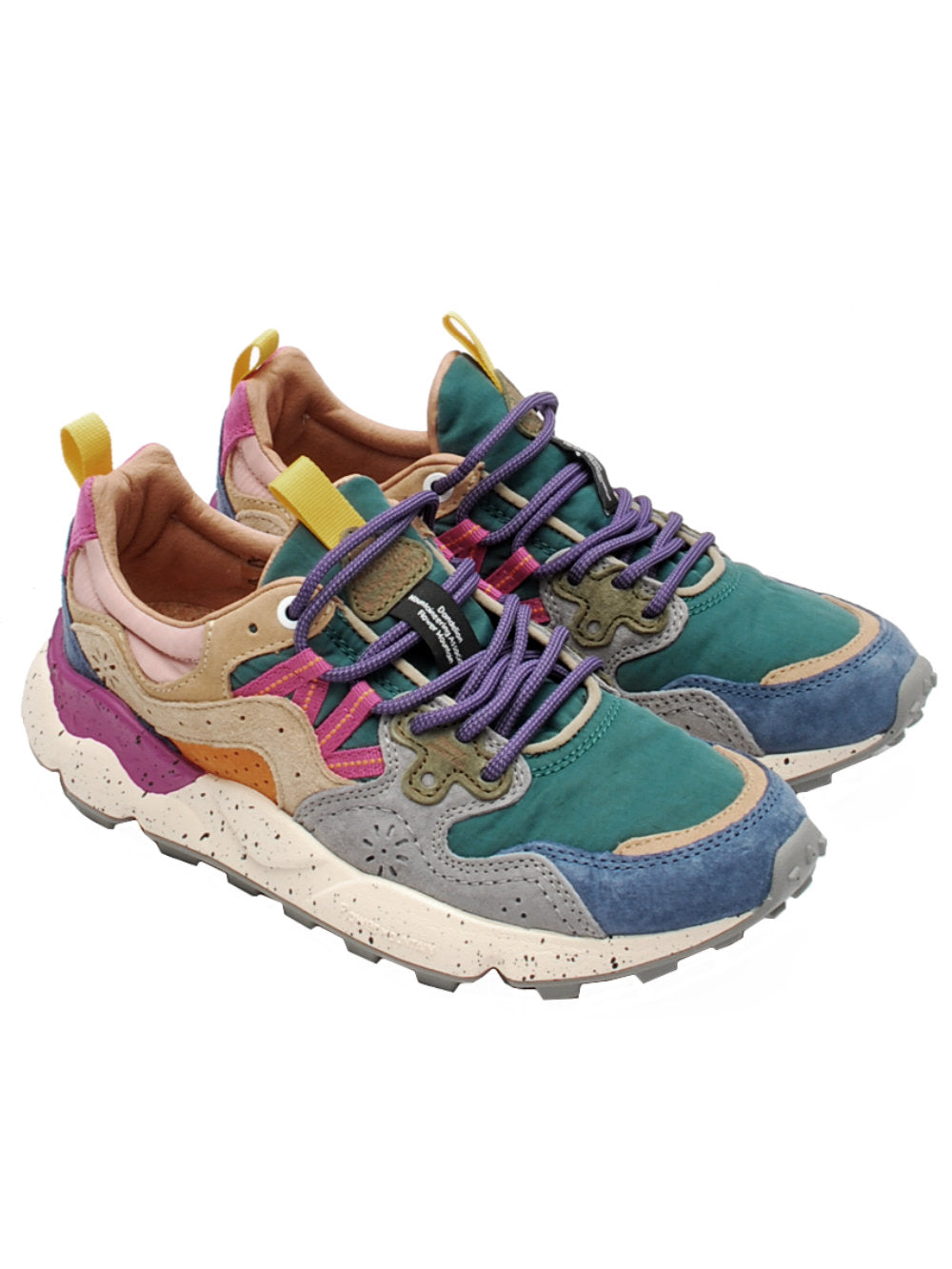 Sneaker Donna Flower Mountain Yamano 3 (mod 1F14) - Petrol Stone Beige - ai25 - Calzature Nucca