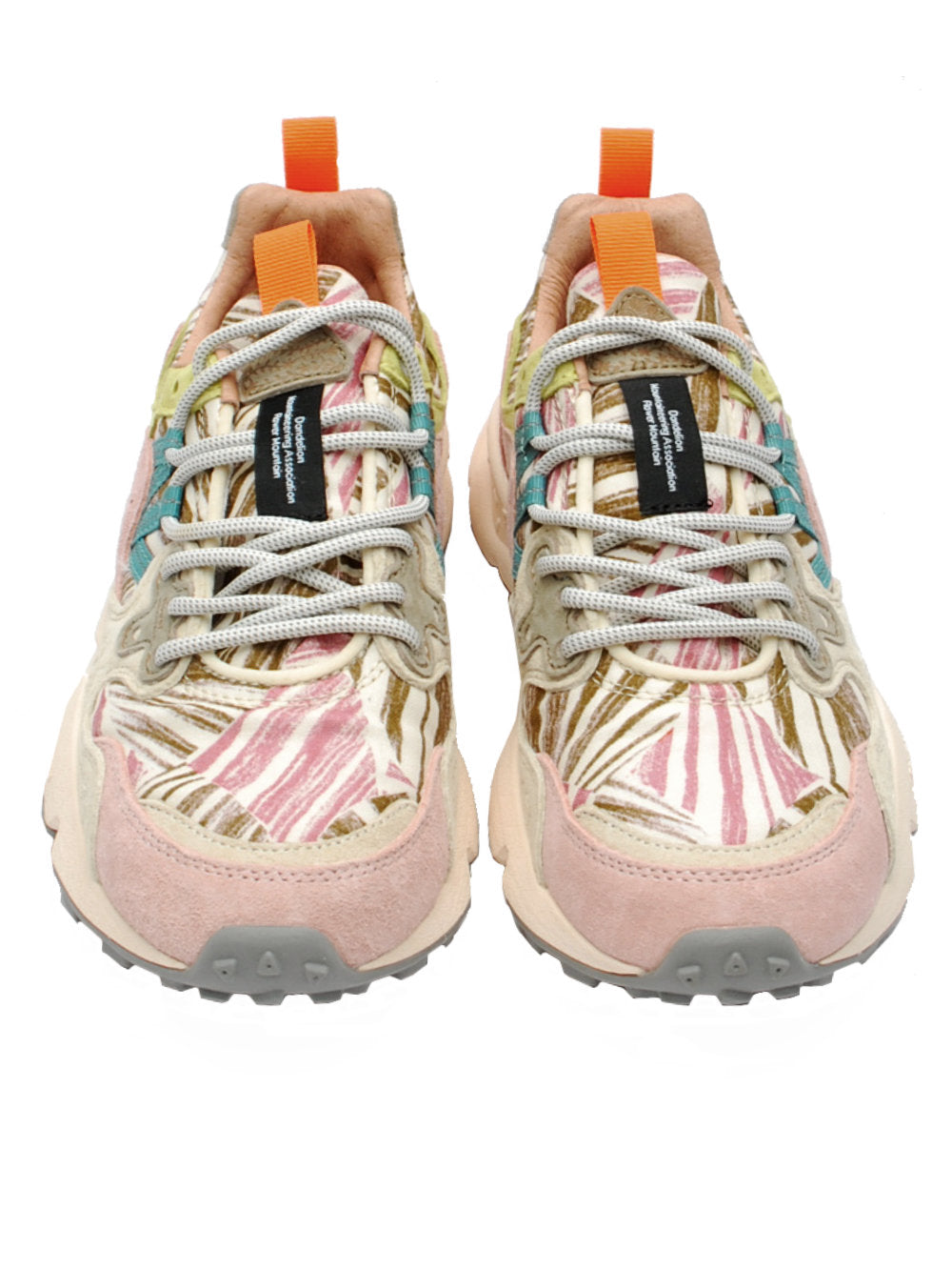 Sneakers Donna Flower Mountain Yamano 3 Pink White Military (Cod. 3M16) - Pe26