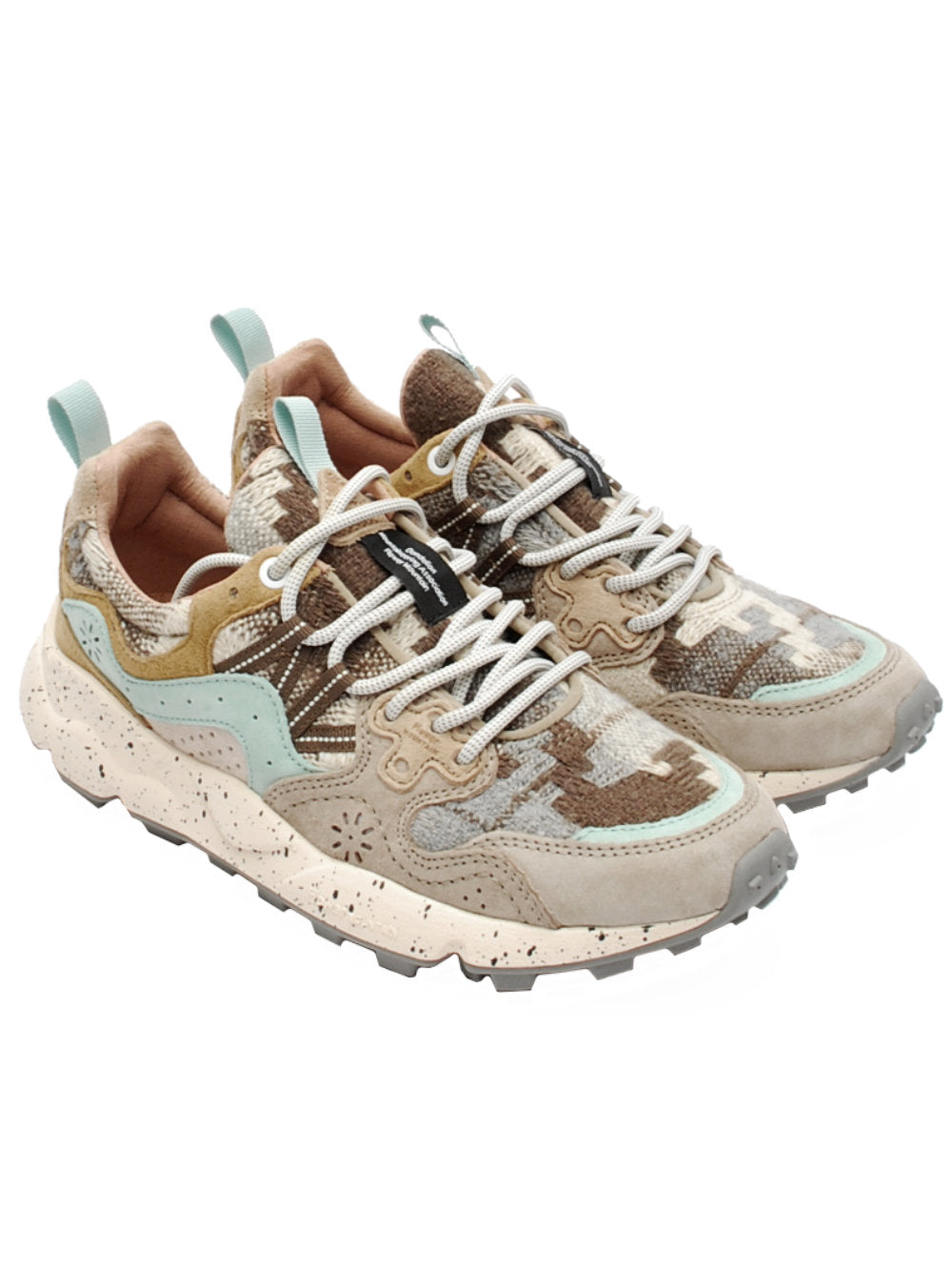 Sneakers Donna Flower Mountain Yamano 3 Taupe Milk Mustard (Cod. 2D79) - ai25 - Calzature Nucca