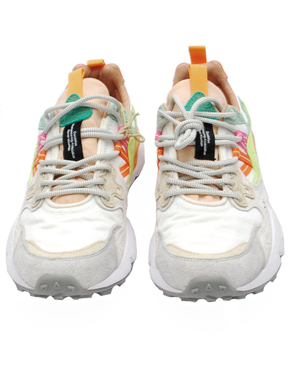 Sneakers Donna Flower Mountain Yamano 3 White Yellow Flou Light Green (Cod. 1N21) - Pe26