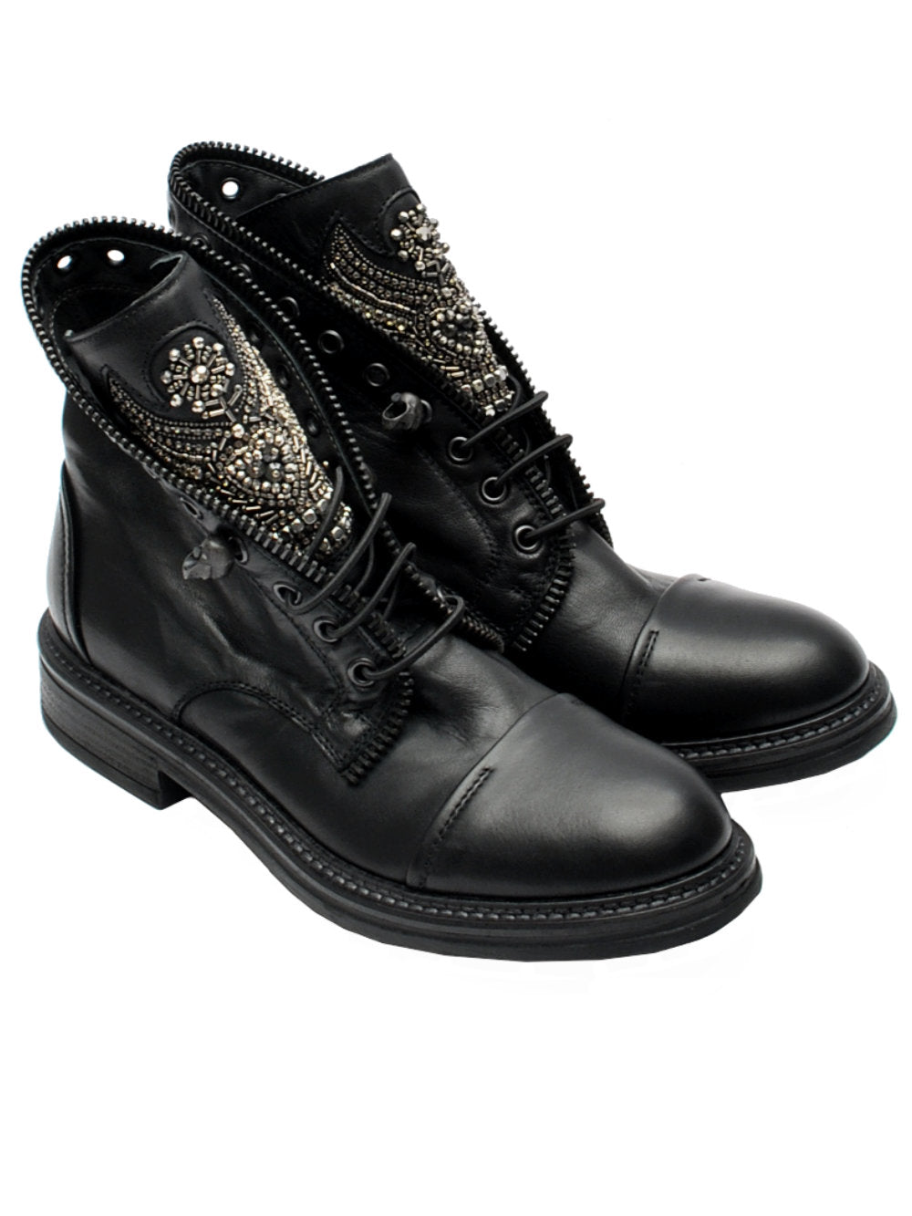 Anfibi Donna Fruit 9292 - Borchie, Strass & Stile Unico Ai25 - Calzature Nucca