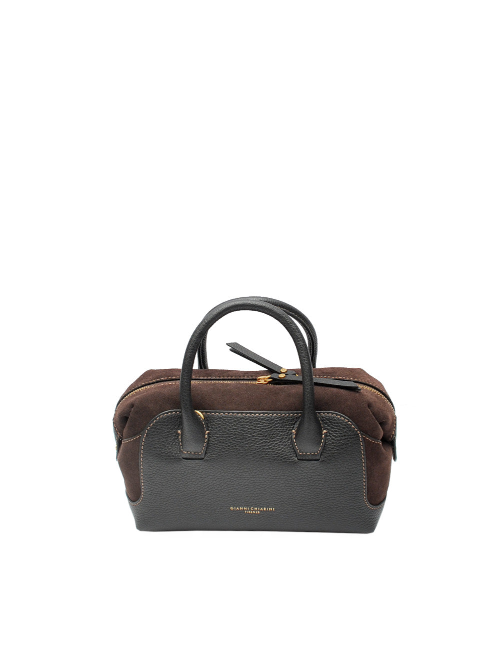 Borsa Gianni Chiarini GEMMA - Martellato e Camoscio Nero Moka (Art. BS12240) Ai26
