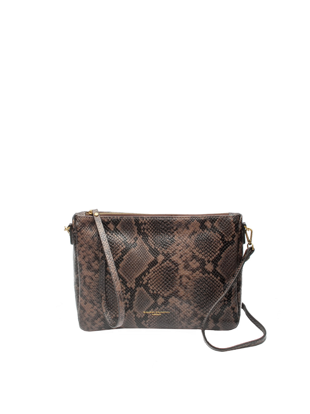Borsa Gianni Chiarini NORA POUCH - Pitone Espresso (Art. BS 10225) Ai26