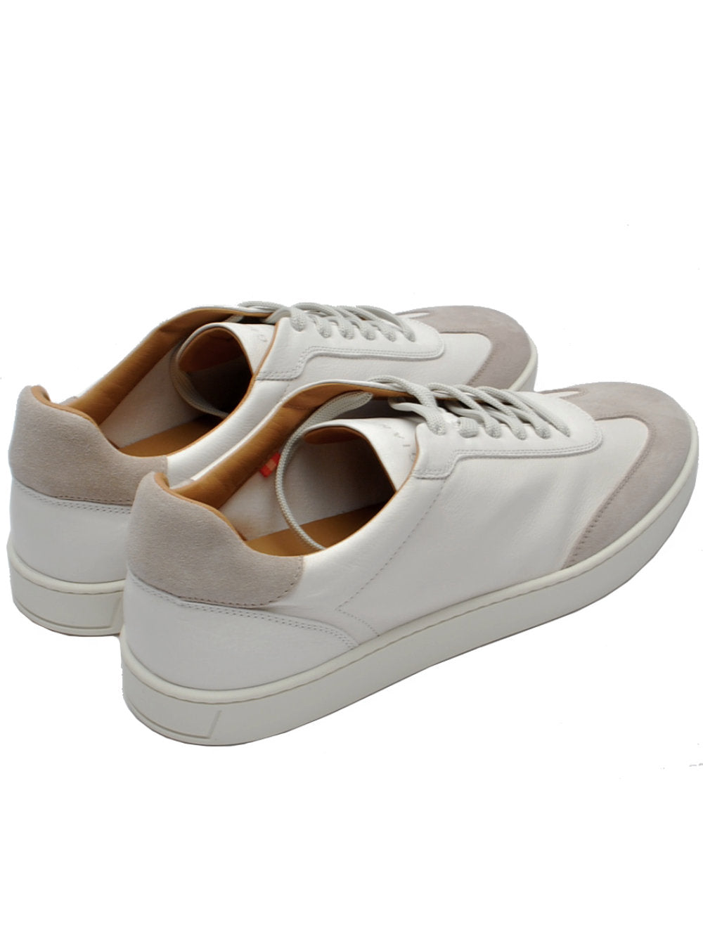 Sneaker Giano Nappa Bianca Camoscio Sabbia 002 pe26