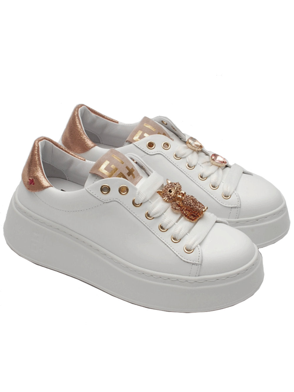 Gio+ sneaker combi white peach pia240b ai24