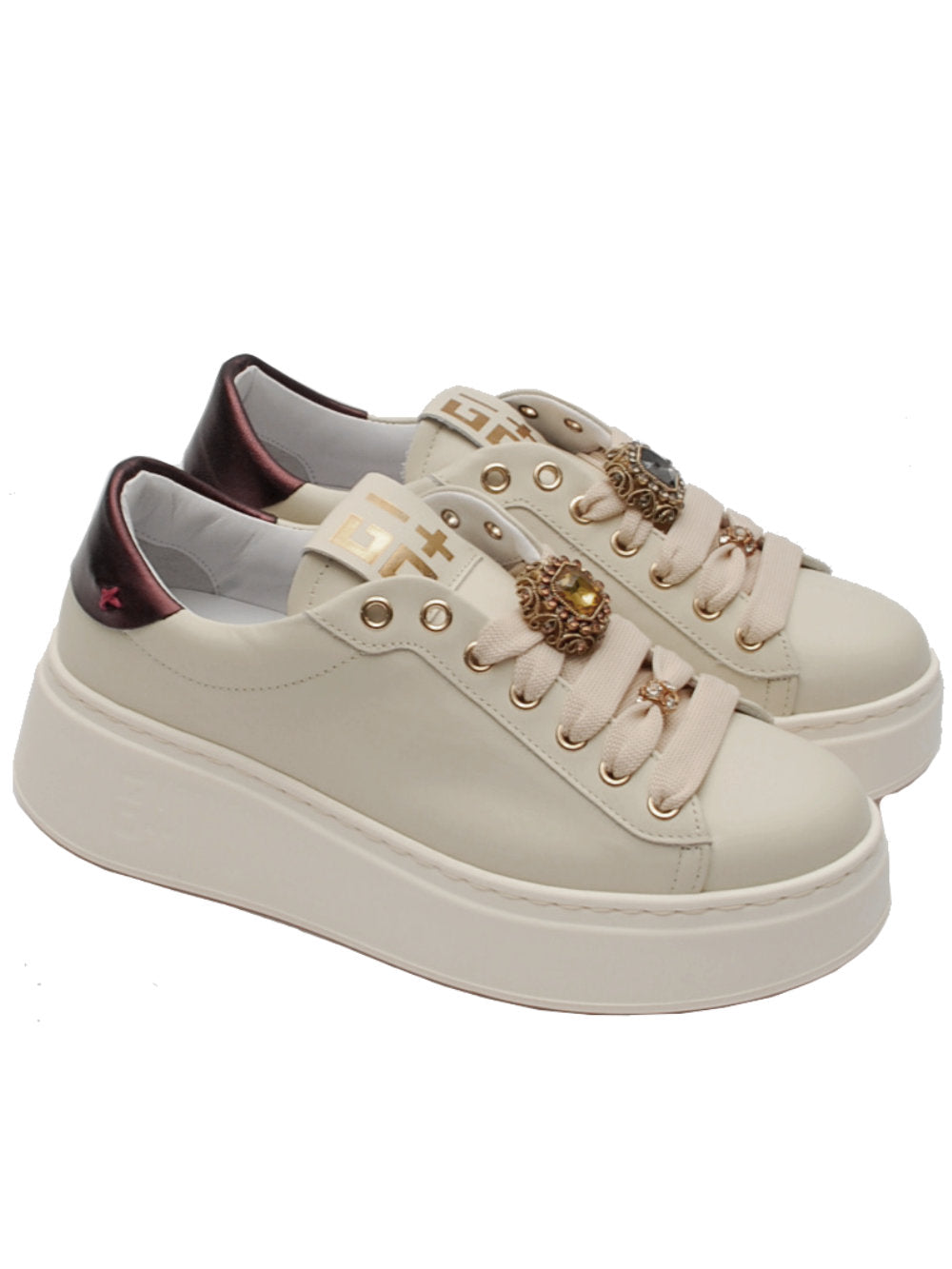 Gio+ sneaker combi latte moro pia250a ai24