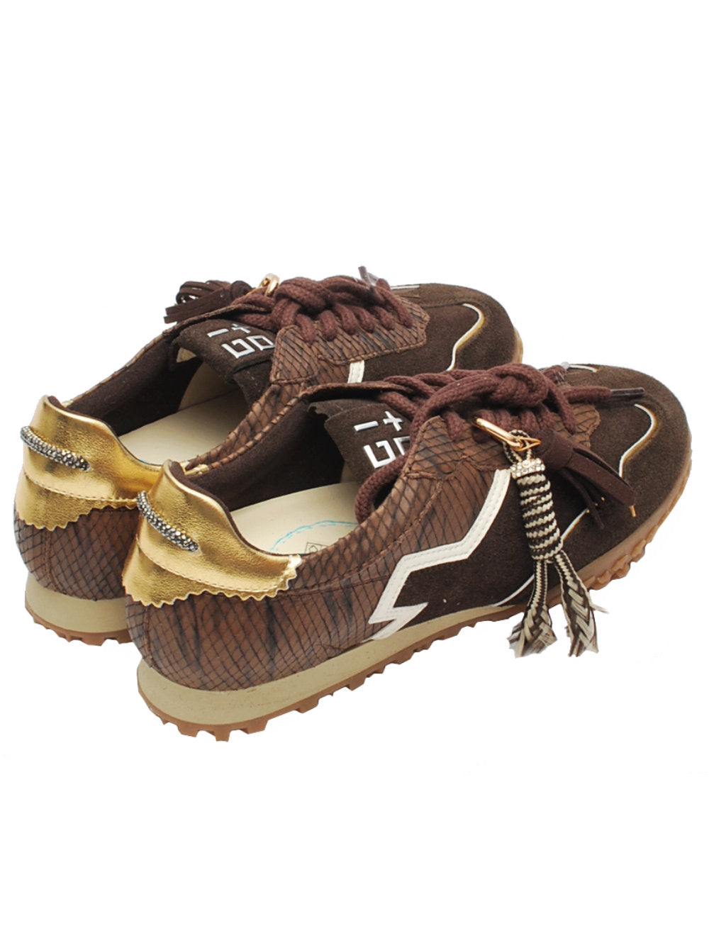 Sneaker Donna Gio+ Camoscio Testa di Moro Pitone Ai26