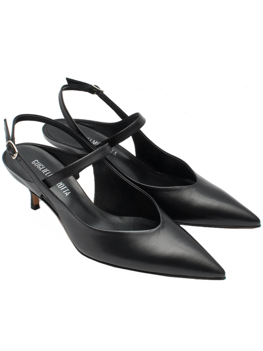 Slingback Donna Guglielmo Rotta AIRI Nappa Nera Pe25 - Calzature Nucca