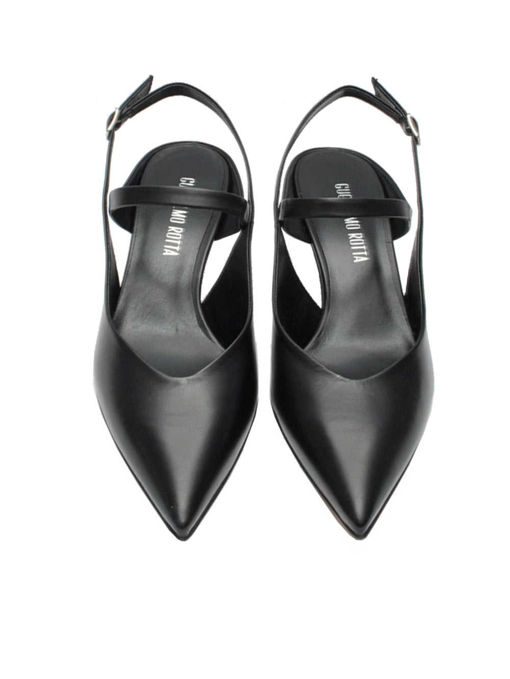 Slingback Donna Guglielmo Rotta AIRI Nappa Nera Pe25 - Calzature Nucca