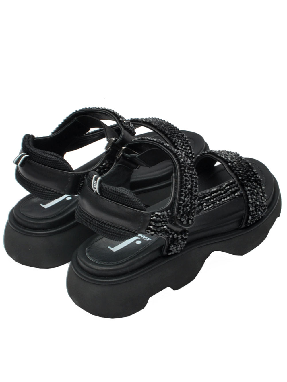 Sandalo Donna Jeannot AJ505A Strass Nero pe26