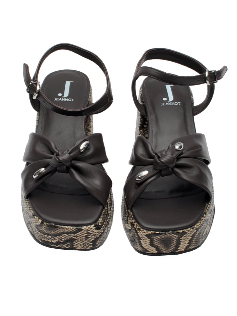 Sandalo Donna Jeannot AJ563D Nappa Testa di Moro pe26