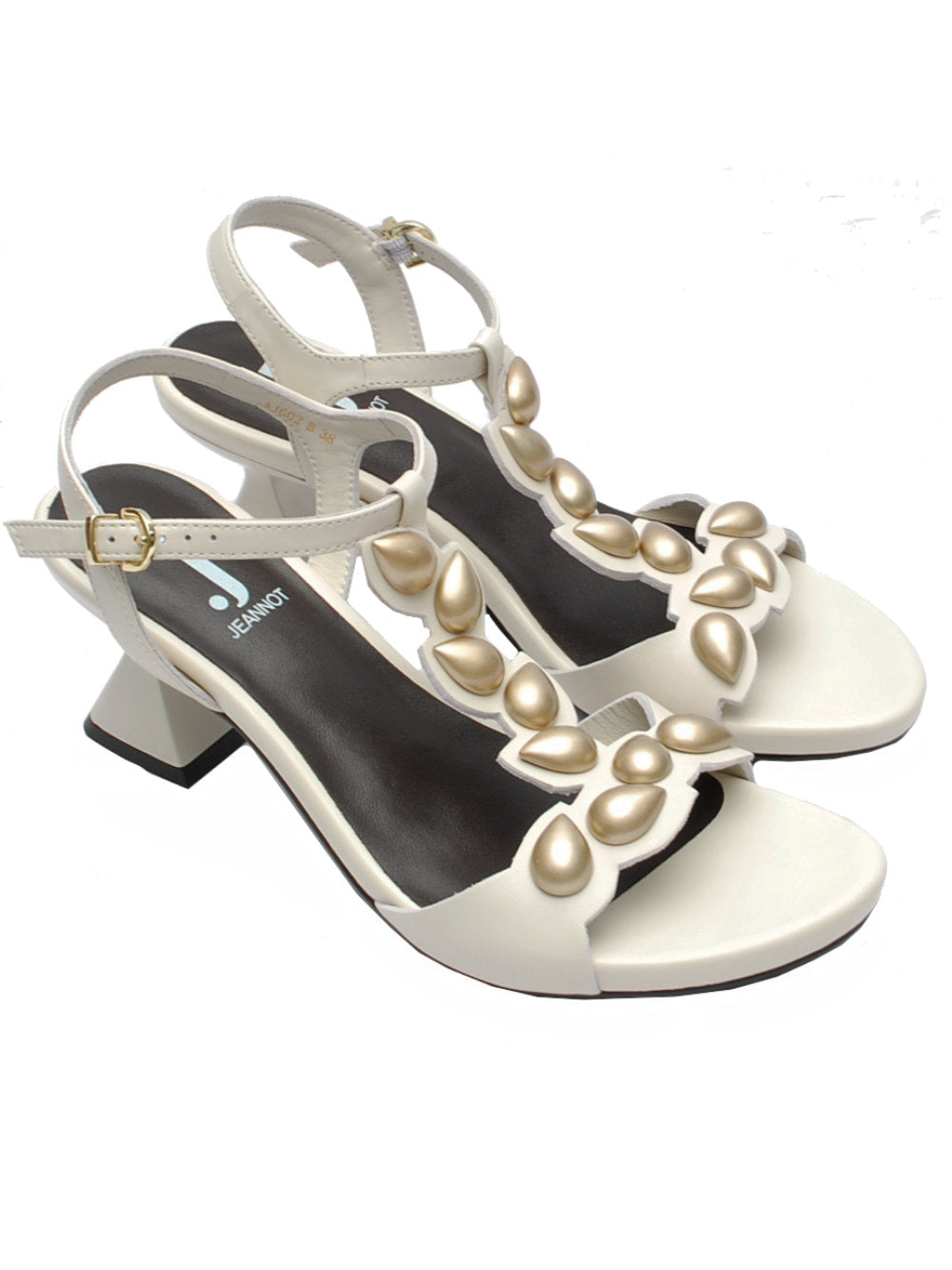 Sandalo Donna Jeannot AJ602B Nappa Off White pe26