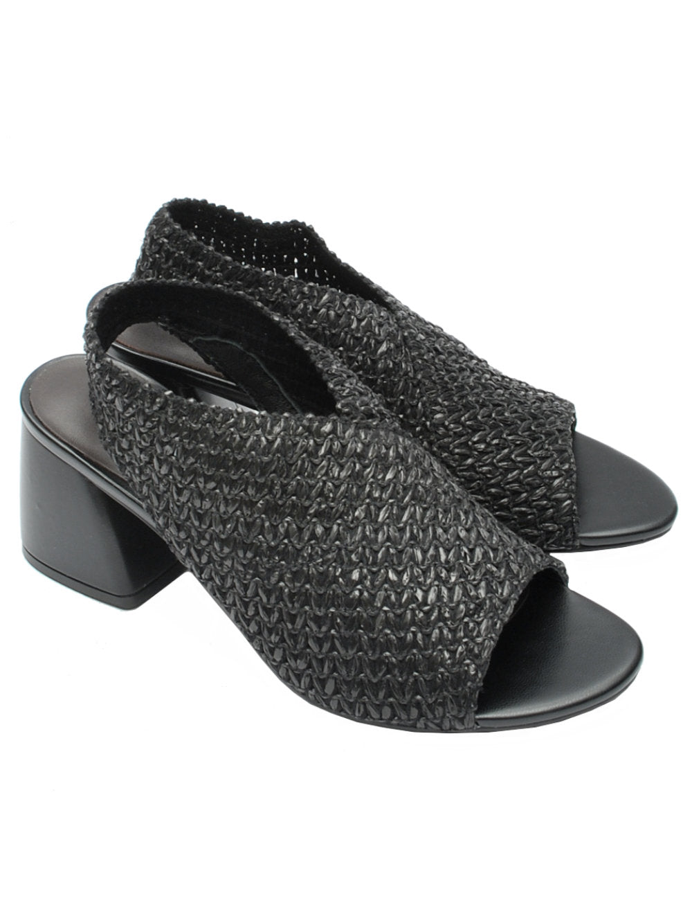 Sandalo Donna Jeannot AJ625A Rafia Nera pe26