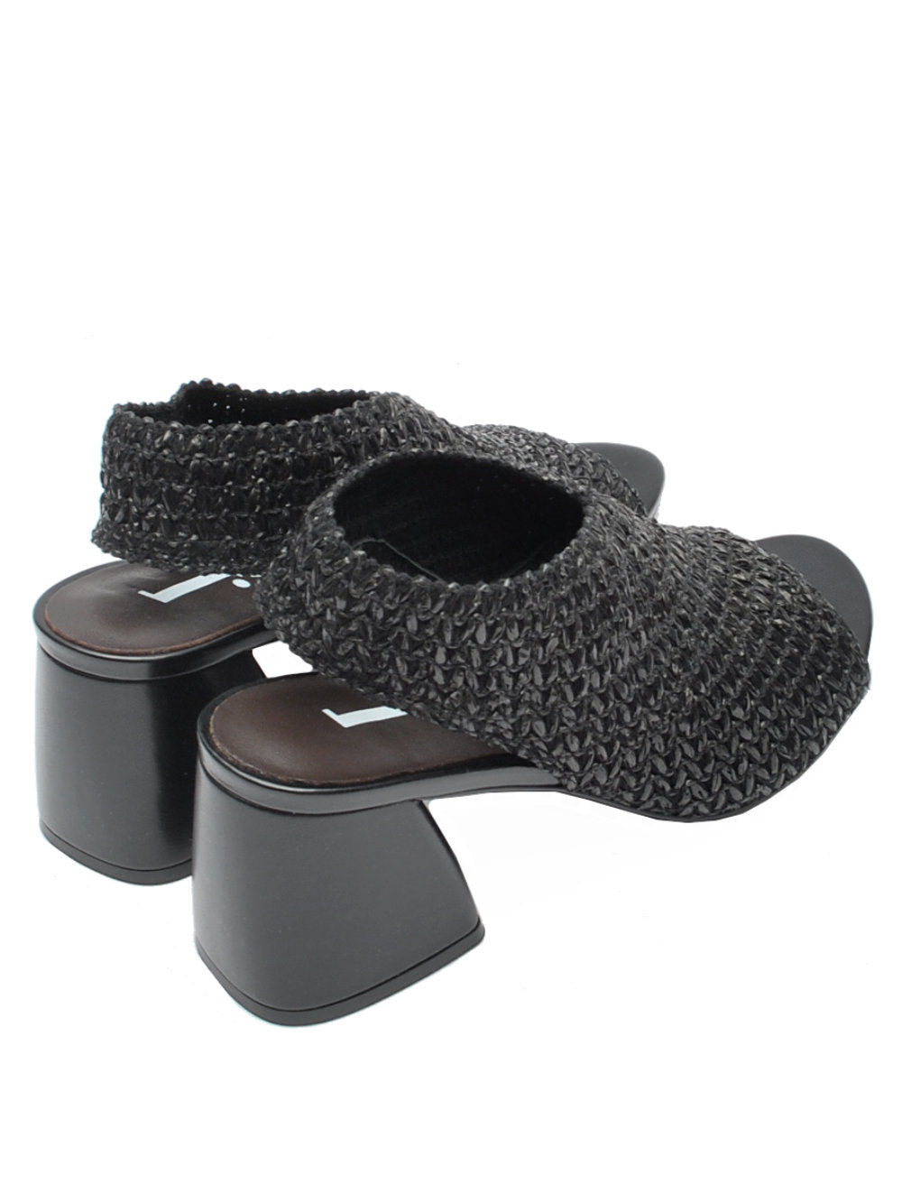 Sandalo Donna Jeannot AJ625A Rafia Nera pe26