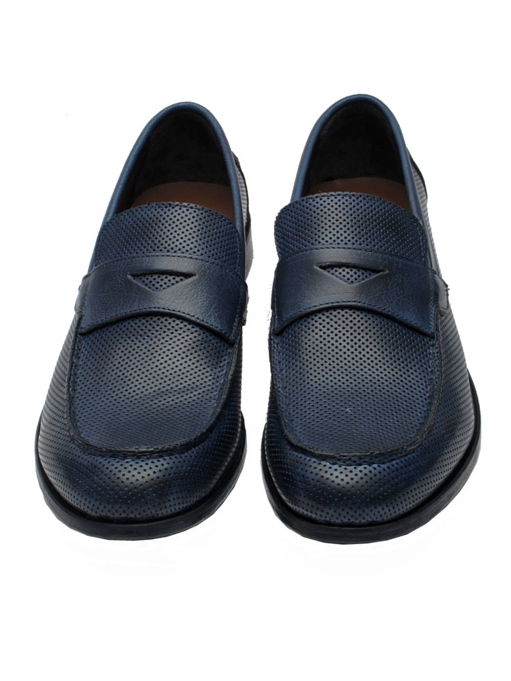 J.P. David Mocassino Microforato 2580/1 Blu Pe26