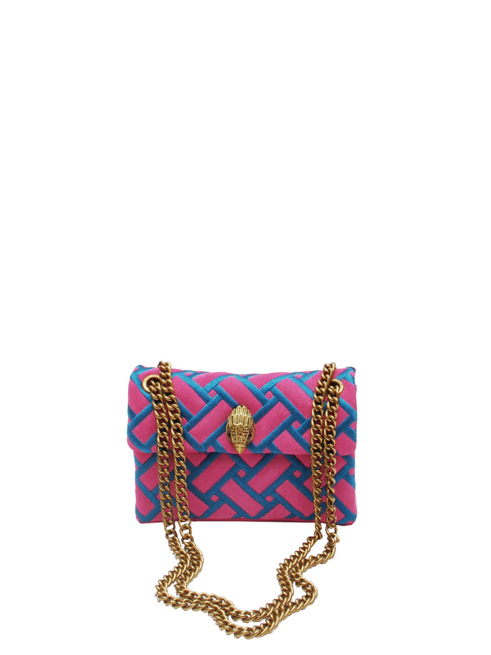 Borsa Donna Kurt Geiger Mini Kensington - Pink Comb Ai25 - Calzature Nucca