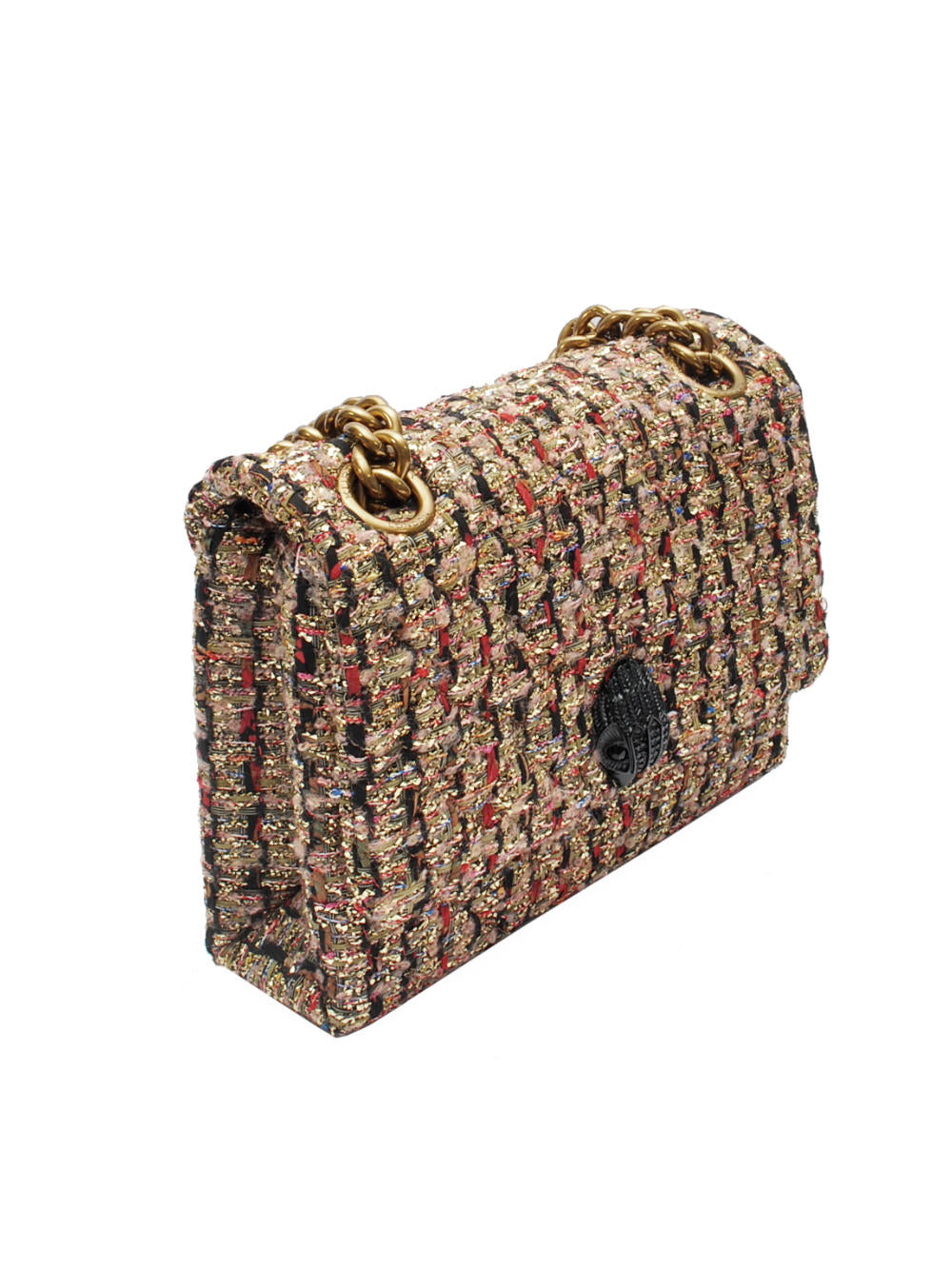 Borsa Donna Kurt Geiger Large Kensington Kurt - Gold Comb Ai25 - Calzature Nucca