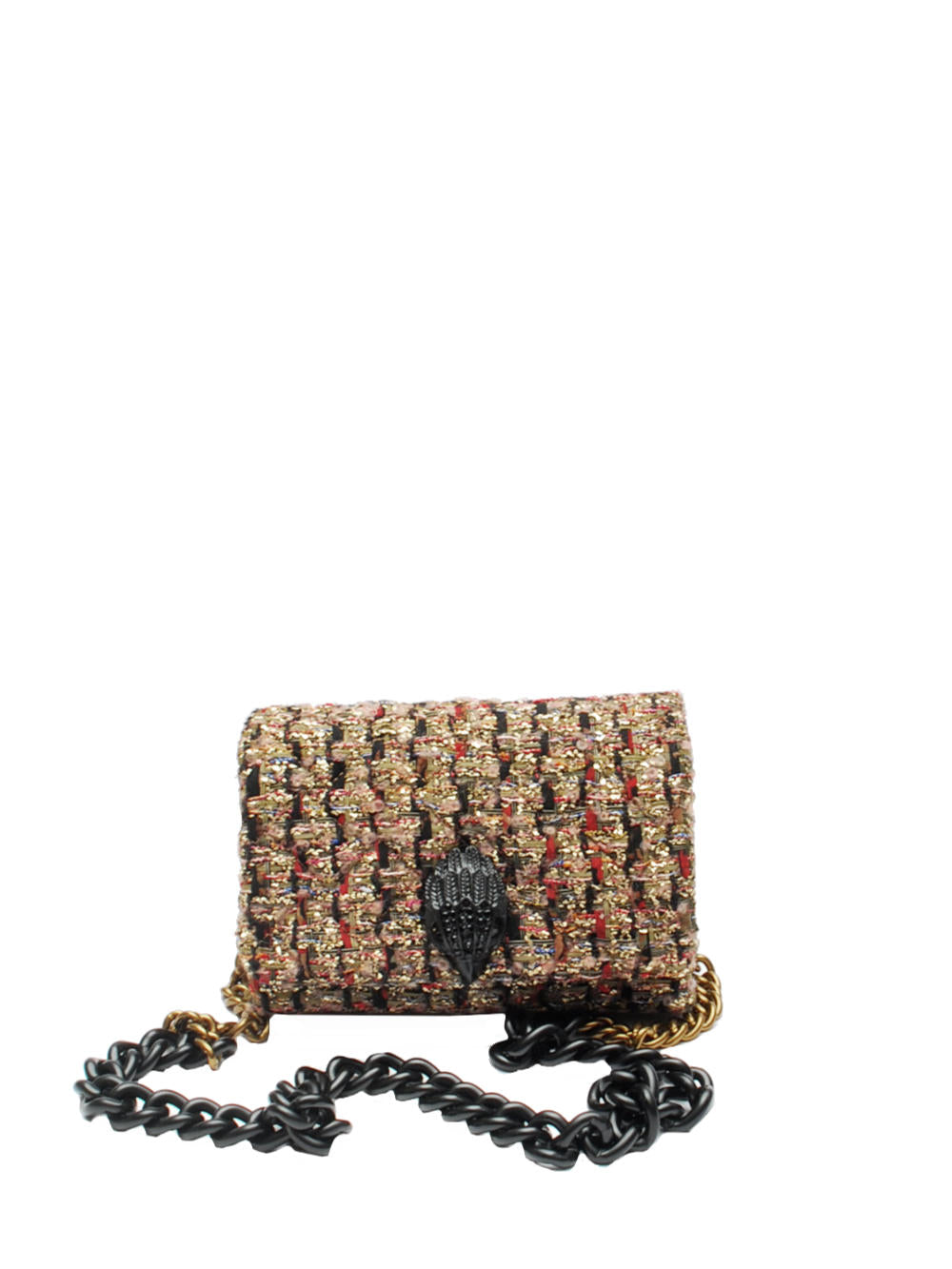 Borsa Donna Kurt Geiger Mini Kensington Kurt - Gold Comb Ai25 - Calzature Nucca