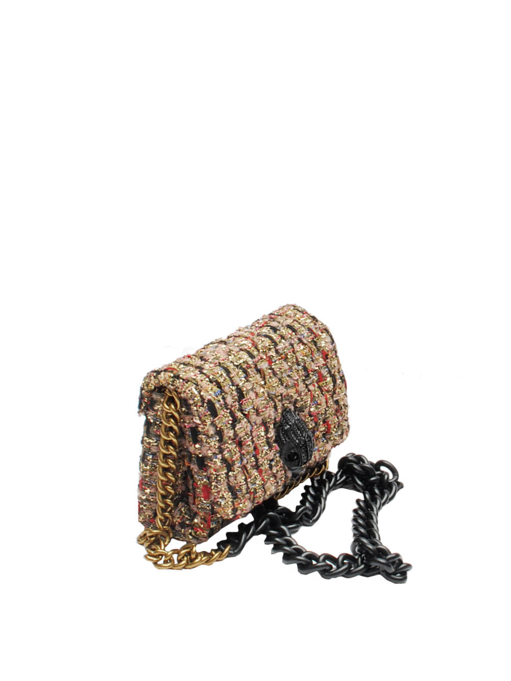 Borsa Donna Kurt Geiger Mini Kensington Kurt - Gold Comb Ai25 - Calzature Nucca