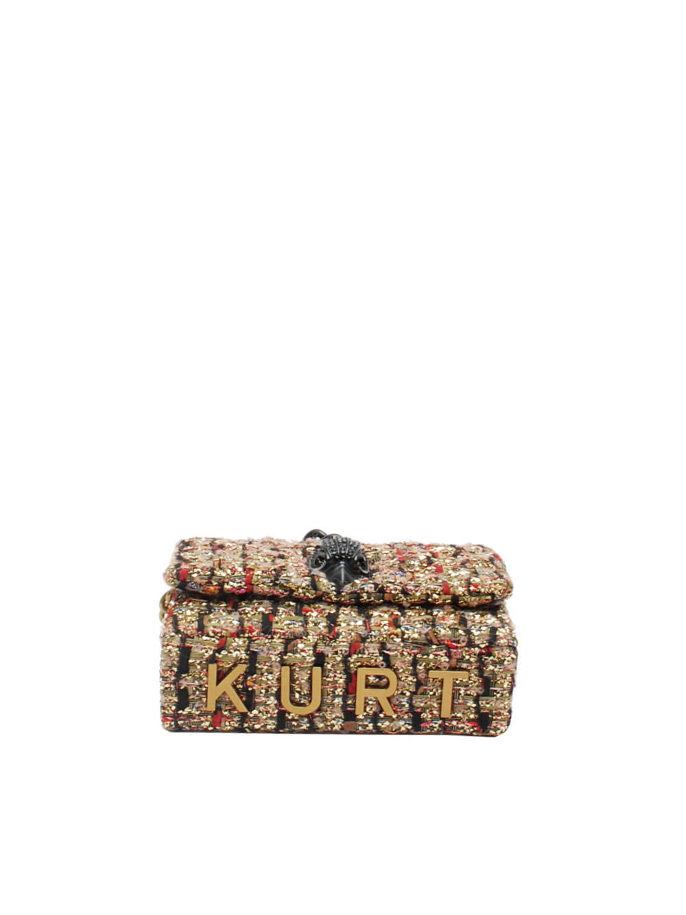 Borsa Donna Kurt Geiger Mini Kensington Kurt - Gold Comb Ai25 - Calzature Nucca