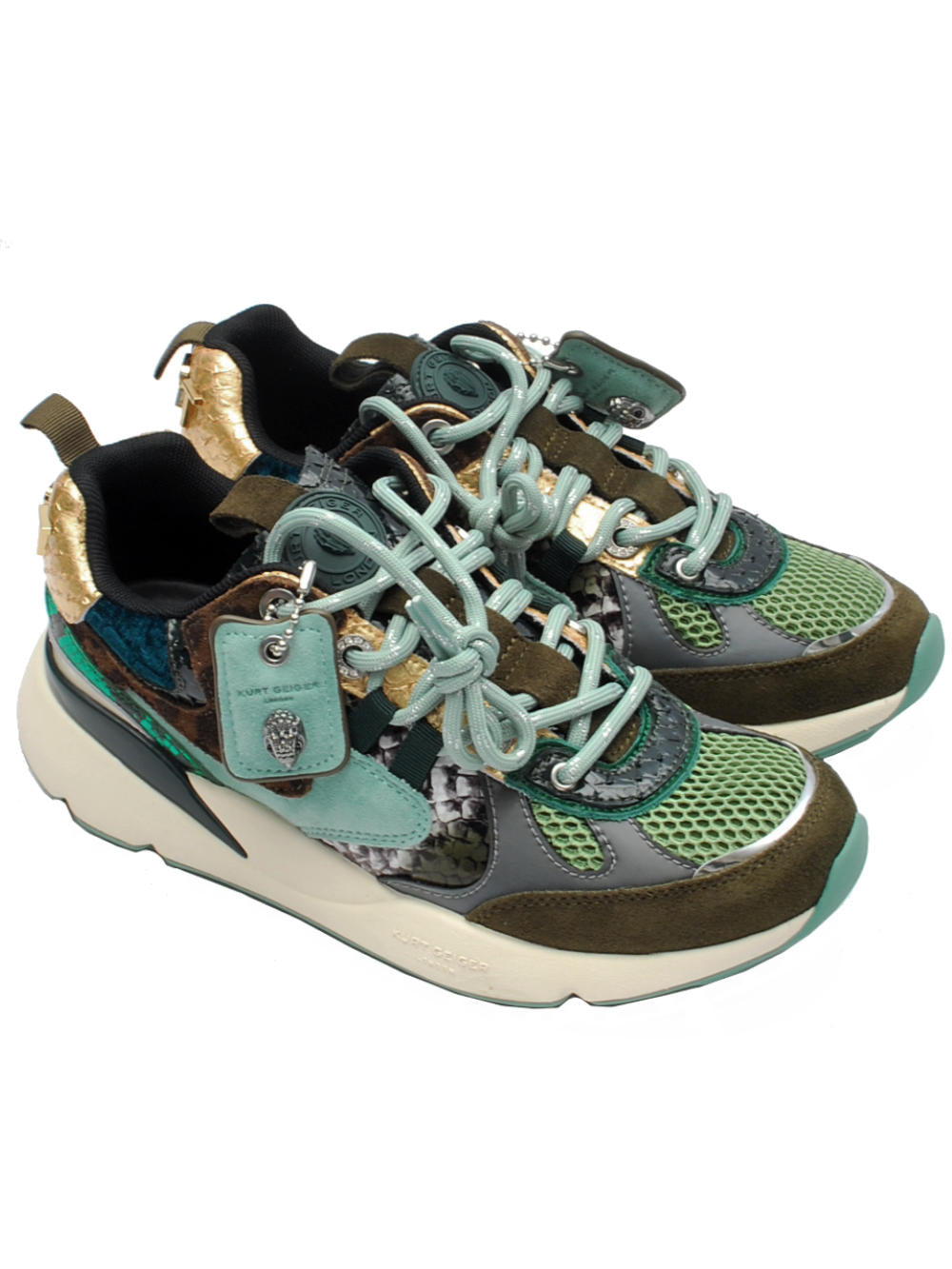 Sneaker Donna Kurt Geiger "Kurt Runner" - Multimateriale Green pe25 - Calzature Nucca