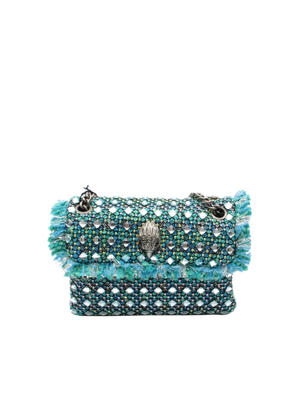 Kurt Geiger borsa Tweed Mini Kensington Bag Green pe25