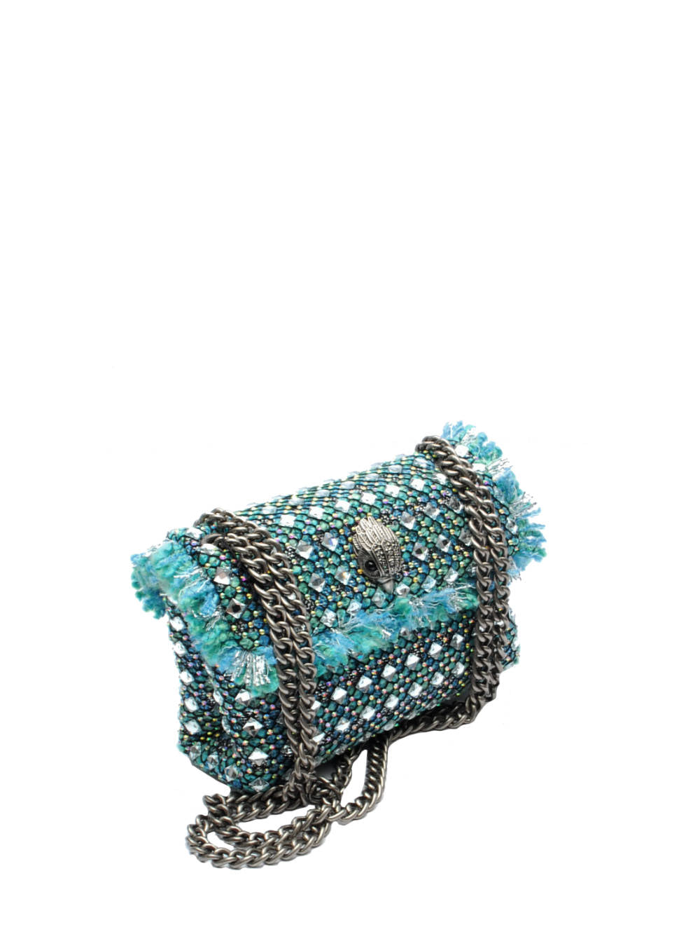 Kurt Geiger borsa Tweed Mini Kensington Bag Green pe25