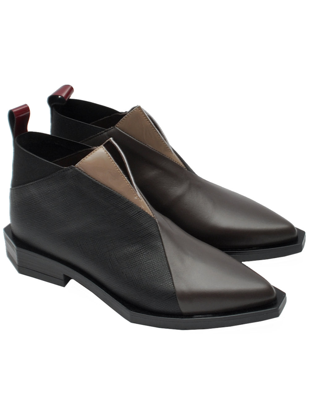 Tronchetto Donna Le Bohemien G36A - Vitello Nero e Moro Ai25 - Calzature Nucca