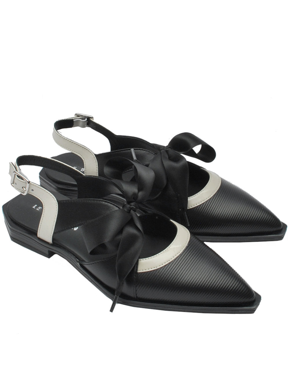 Slingback Donna Le Bohémien P18 Nere con Fiocco Pe25- Calzature Nucca