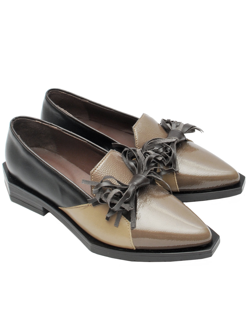 Le Bohemien Pantofola G57 Taupe Nero Ai26