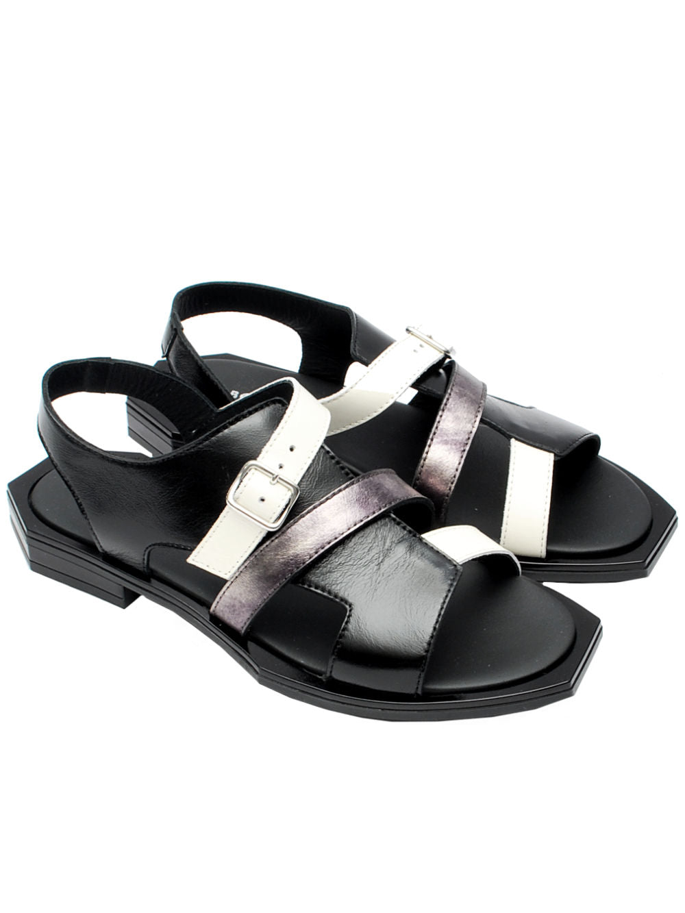 Sandalo Donna Le Bohémien SC35 Nero Latte Nero Pe26