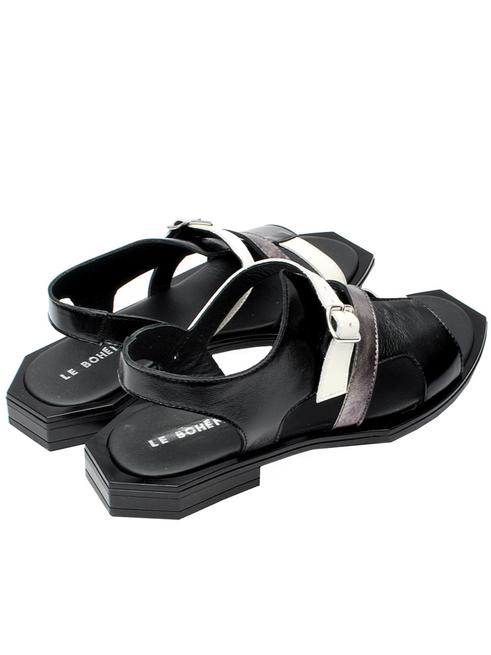 Sandalo Donna Le Bohémien SC35 Nero Latte Nero Pe26