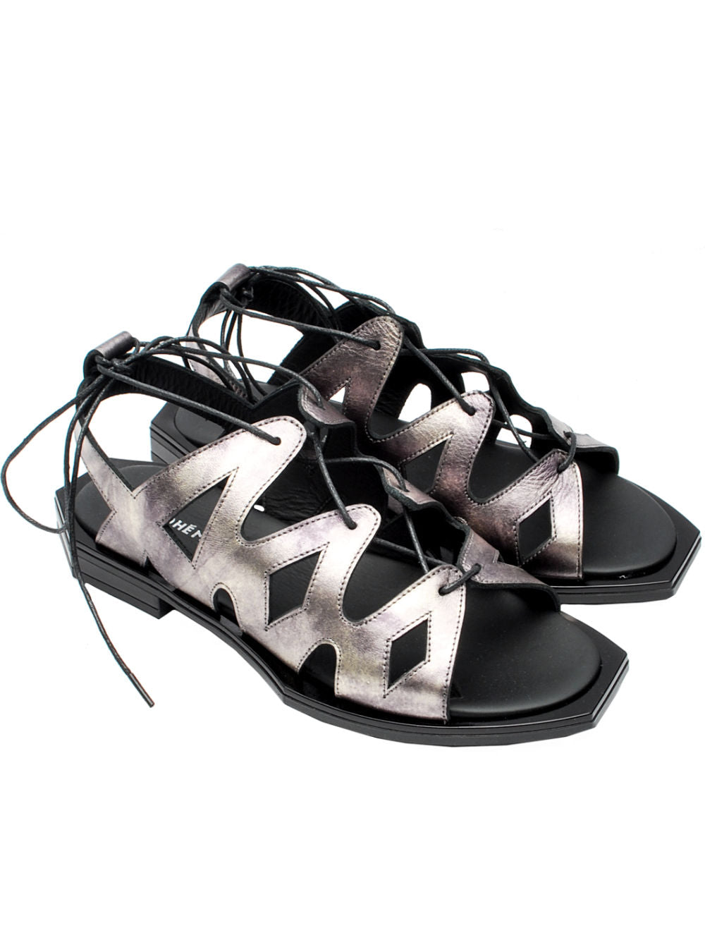 Sandalo Donna Le Bohémien SC41 Nero First Argento Pe26