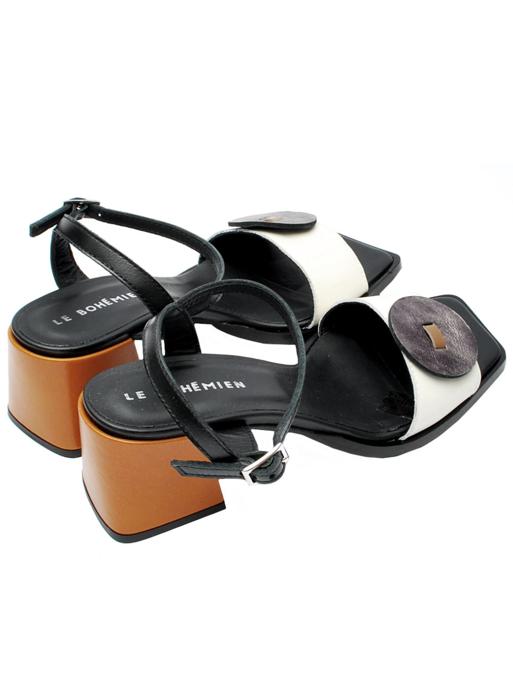 Sandalo Donna Le Bohémien T5028 Latte Argento Pe26