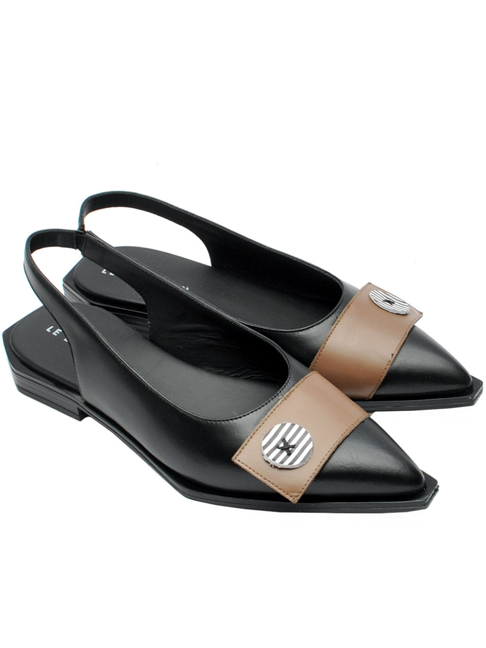 Slingback Donna Le Bohémien P27 Nero Caffè Pe26