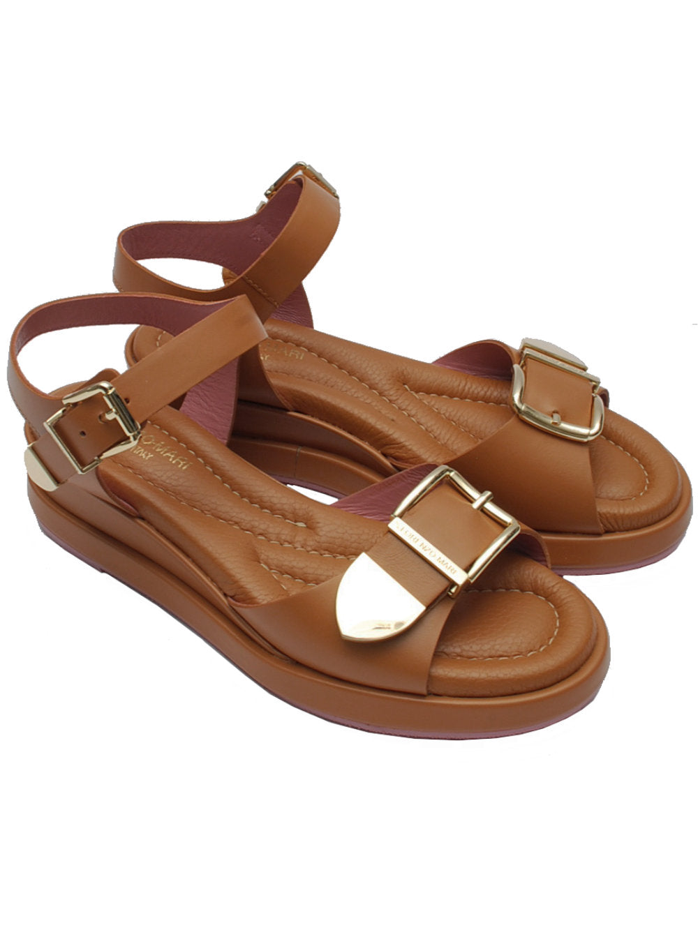 Lorenzo Mari Sandalo Donna Vitello Cuoio Petunia 08 Pe25 - Made in Italy