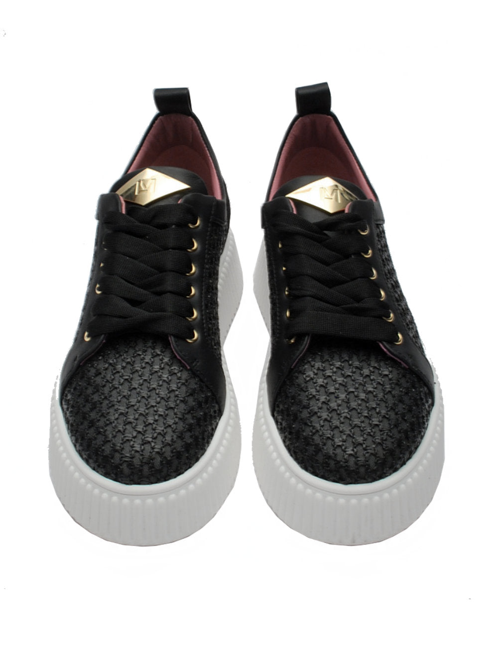 Sneakers Donna Lorenzo Mari Sally 22 Rafia Nera Pe25 - Calzature Nucca