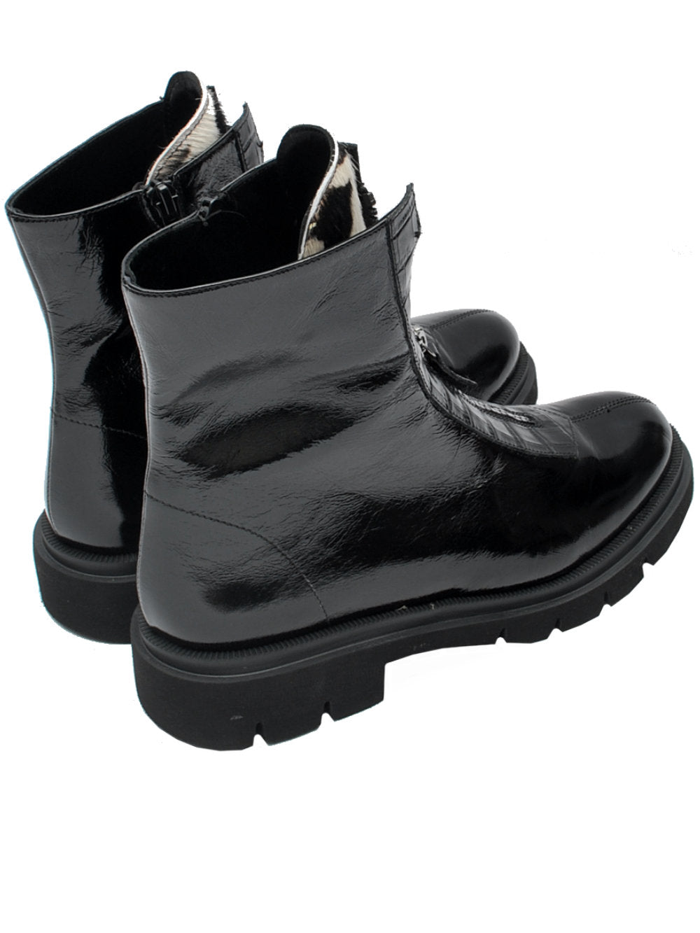 Tronchetto Donna Midare Art. 388 - Pelle Lucida e Cavallino Maculato Ai25 - Calzature Nucca