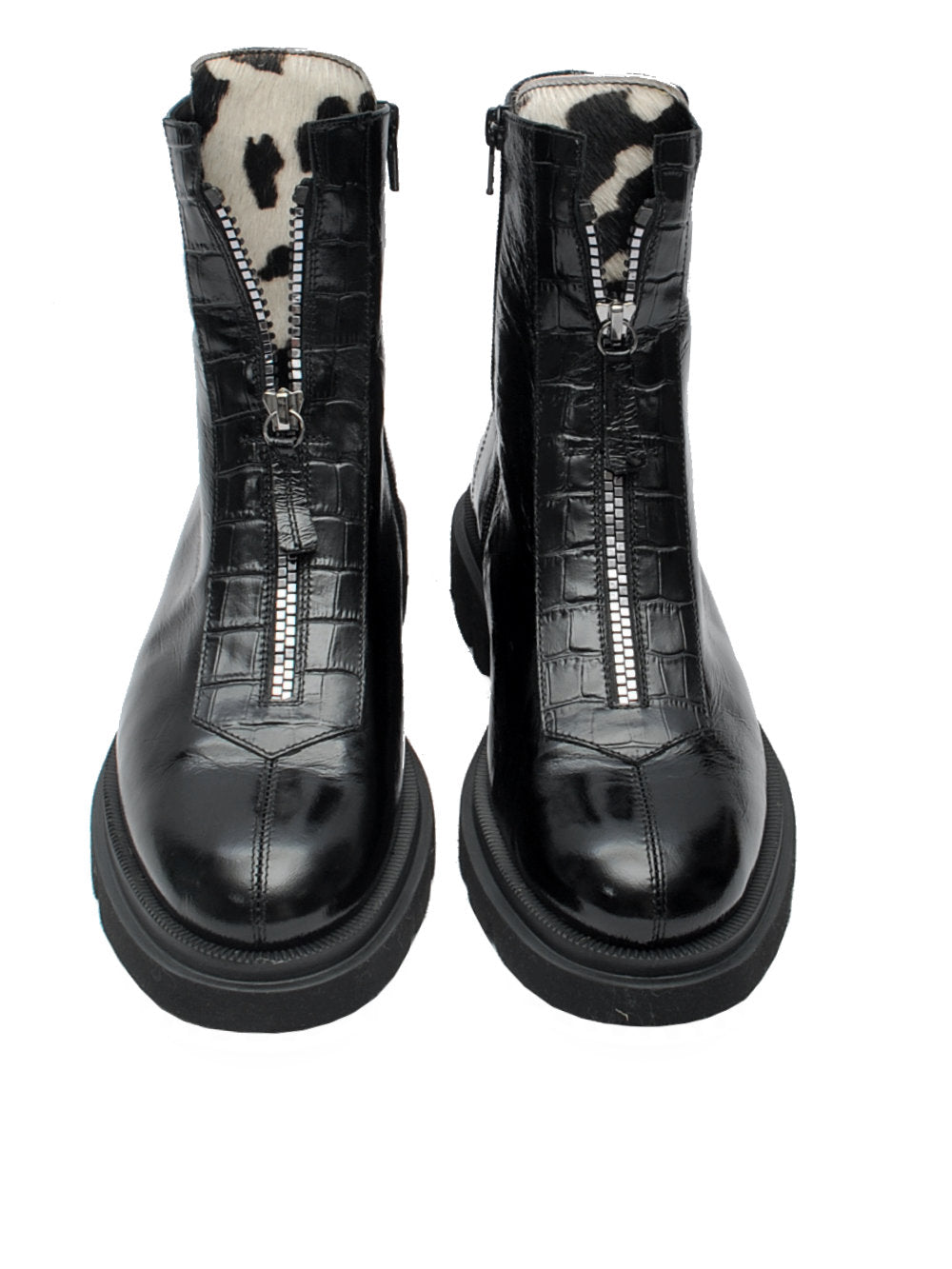 Tronchetto Donna Midare Art. 388 - Pelle Lucida e Cavallino Maculato Ai25 - Calzature Nucca