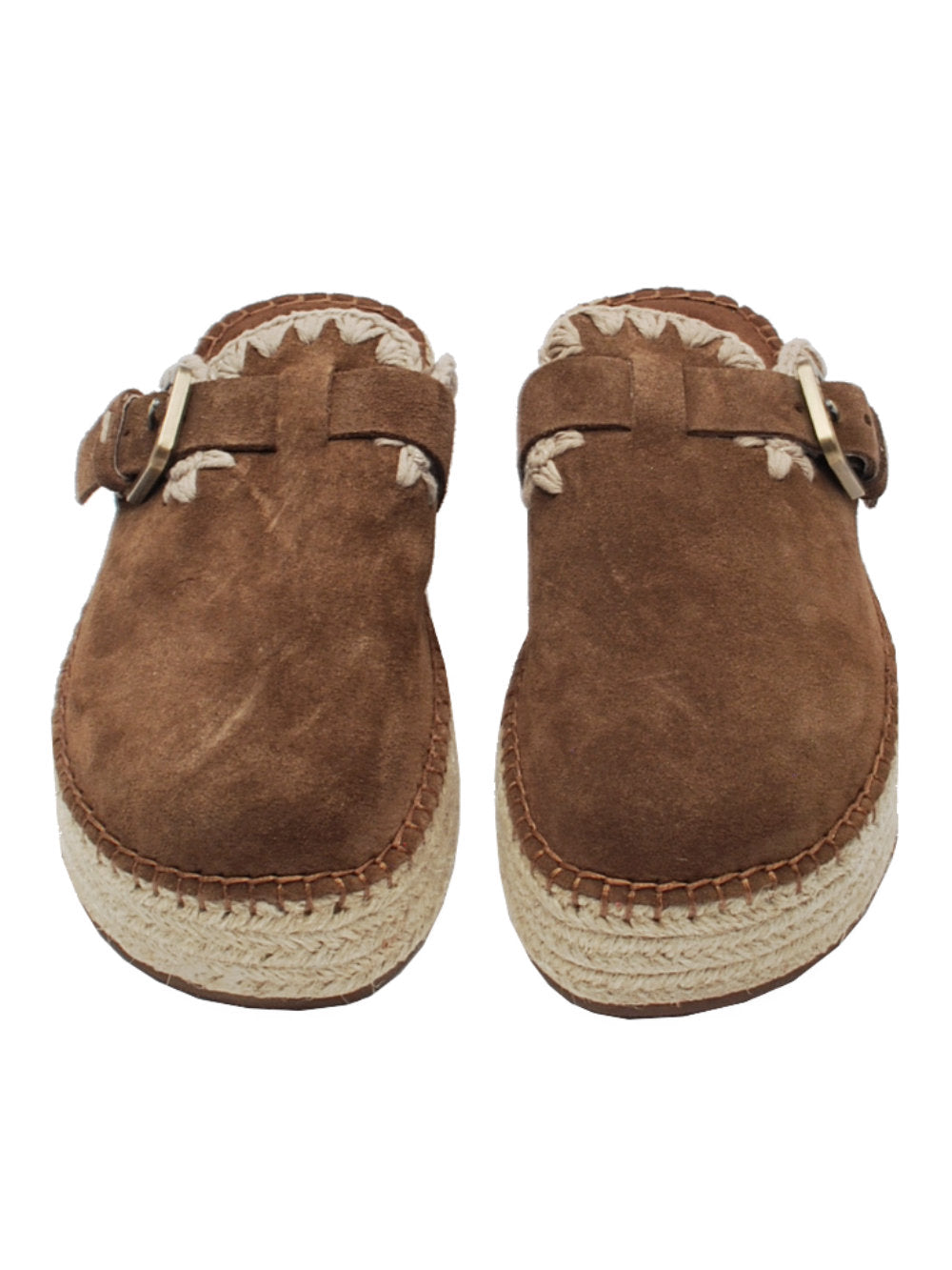 Sabot Mou Jute Clog Plain Suede Nut: Stile rustico-chic e comfort avvolgente