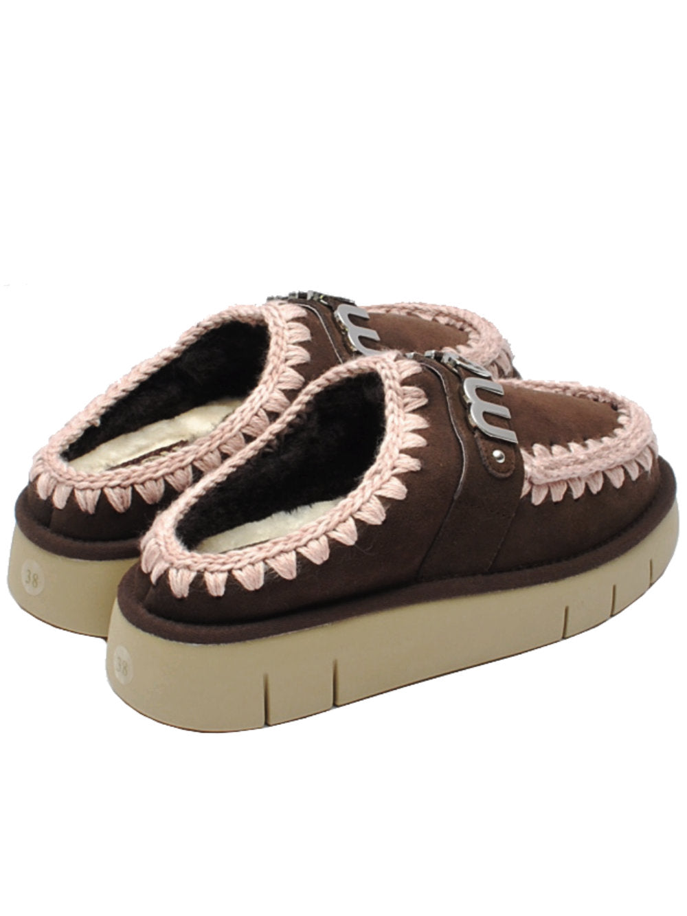 Mou sabot bounce clog metal logo mocha ai24