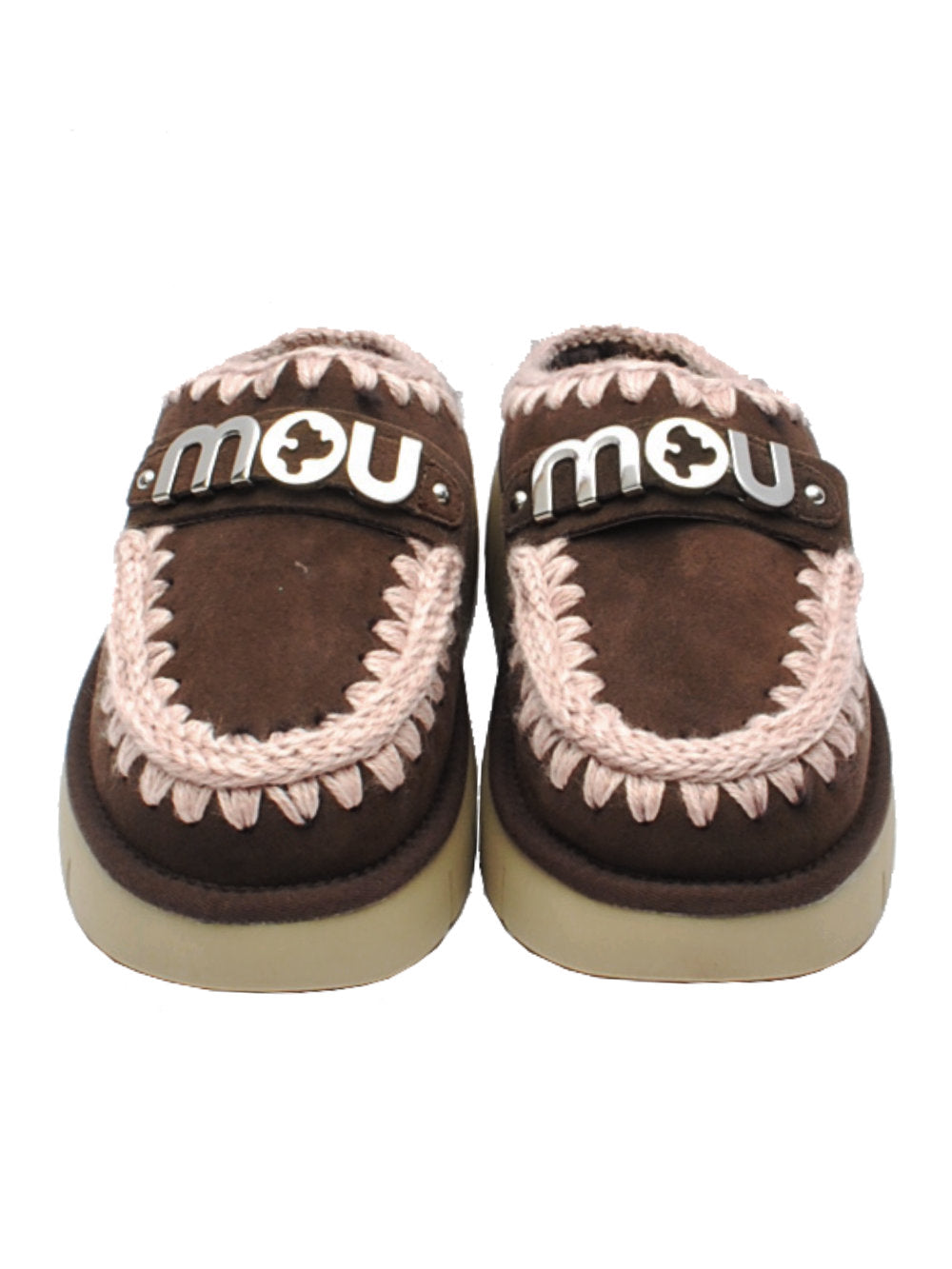 Mou sabot bounce clog metal logo mocha ai24