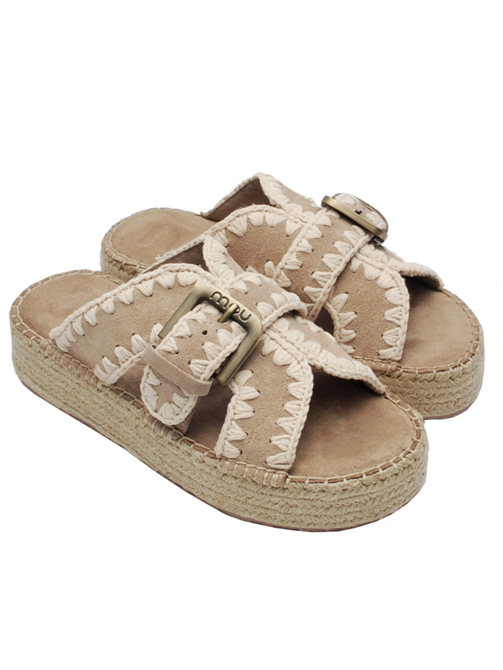 Ciabatte Mou Jute Sandal Taupe: Stile bohemien-chic e comfort naturale