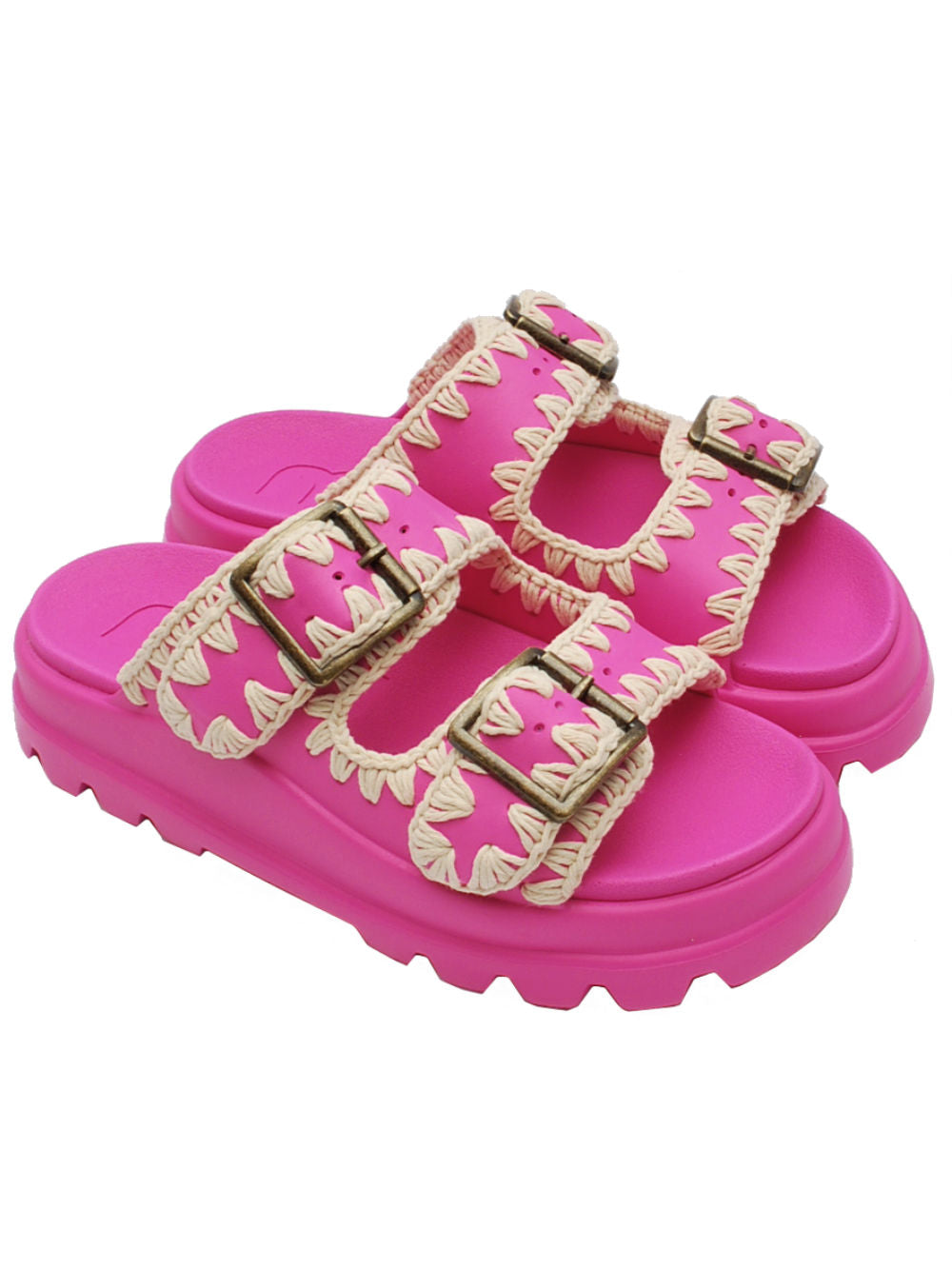 Ciabatte Mou Eva One Piece Slide Two Buckle Fuxia: Leggerezza e comfort per ogni occasione